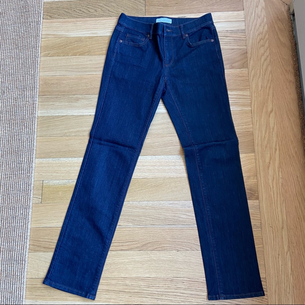 Loft darkest blue jeans - modern straight, brand new no tags
